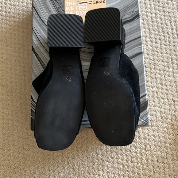 Jeffrey Campbell Perpetua black suede slide chunky heals - Picture 6 of 6